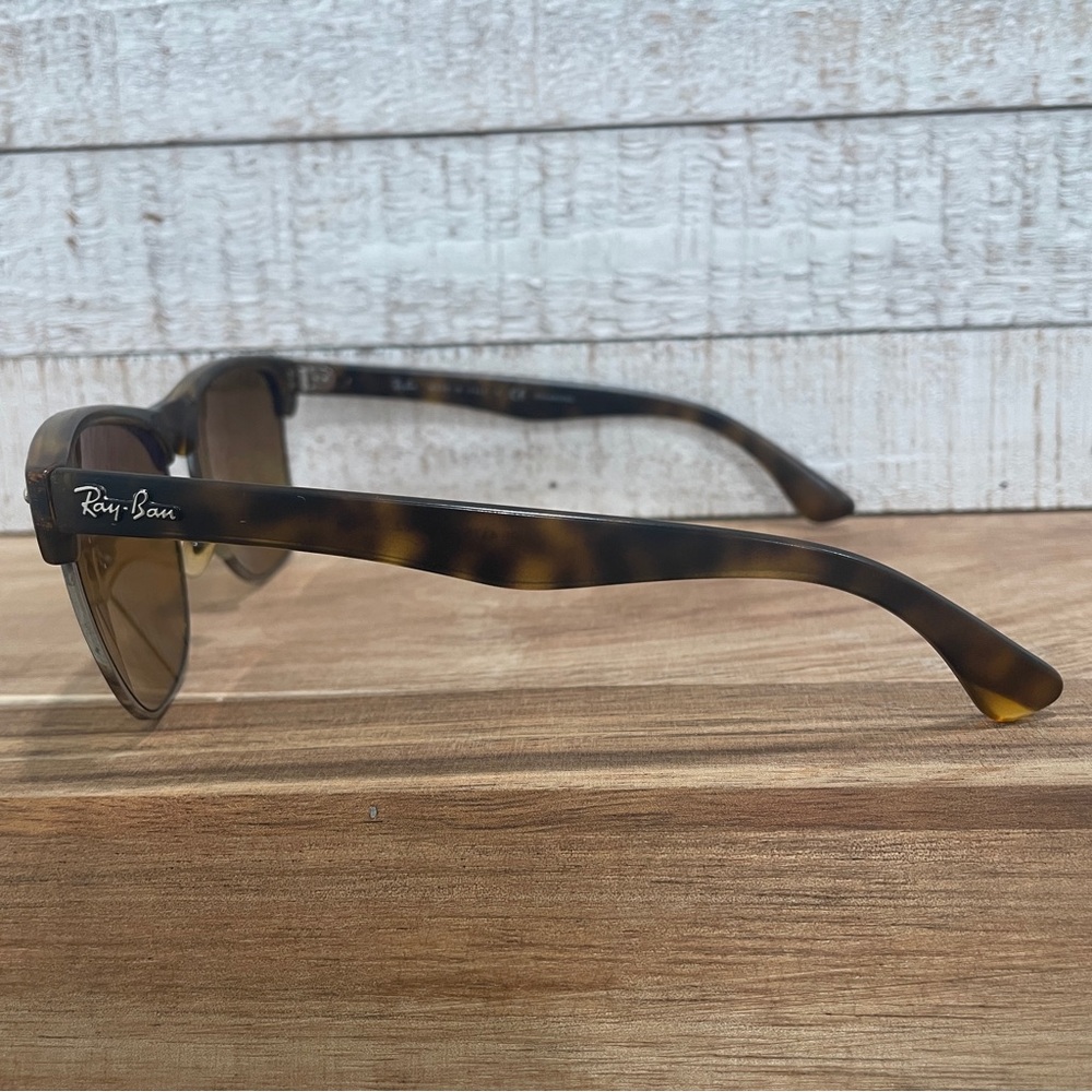 RAY BAN Clubmaster RB4175 Matte Havana Oversized Square Oval Sunglass 57-16-145 - Picture 7 of 16